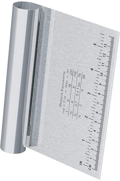 TARIK HOME Measured Luxury Stainless Steel Dough Cutting Apparatus Pastry Cake Steel Cutter Scraper Spatula 1Pc 15cm