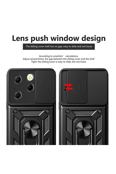 Techsuit Husă pentru Infinix Hot 40 / 40 Pro / Tecno Spark 20 Pro - Seria Techsuit CamShield - Albastră