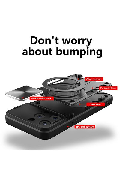 Techsuit IPhone 14 Pro Case - Techsuit CamGuard Pro - Black