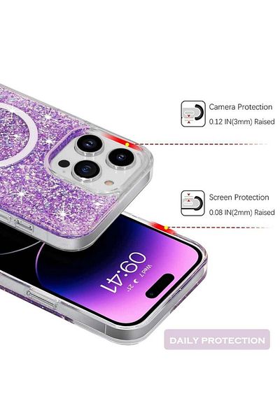 Techsuit Case for iPhone 16 Pro Max - Techsuit Sparkly Glitter MagSafe - Pink