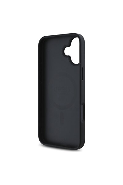 Guess Carcasă pentru iPhone 16 - Guess Hardcase 4G cu imprimeu floral MagSafe (GUHMP16SP4ROPEMCK) - Negru