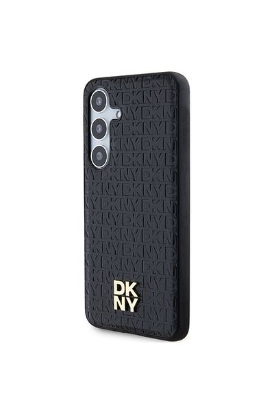 Dkny Husă Samsung Galaxy S24 Plus - DKNY MagSafe cu model din piele, logo metalic (DKHMS24MPSHRPSK) - Negru