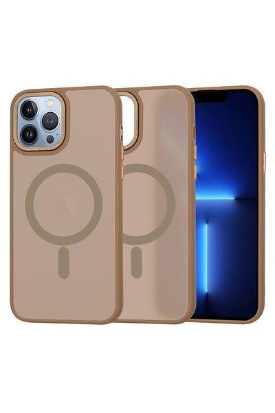 Techsuit IPhone 13 Pro Max Case - Techsuit HaloFrostÂ MagSafe Series - Sandstone Brown