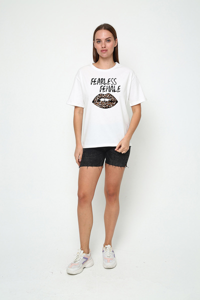 vikitekno огромна тениска с леопардов принт за смели жени