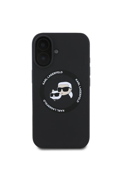 Karl Lagerfeld Case for iPhone 16 - Karl Lagerfeld Silicone MagSafe (KLHMP16SSKCHTCK) - Karl&Choupette Head