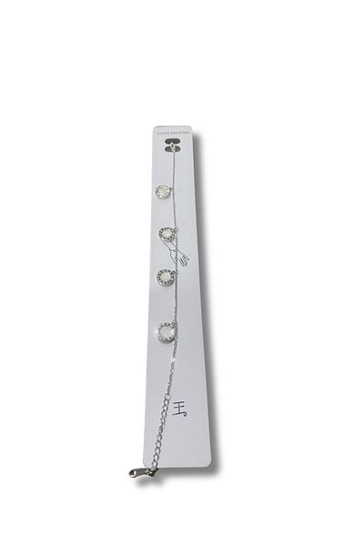 okyanus special White Stone Steel Necklace