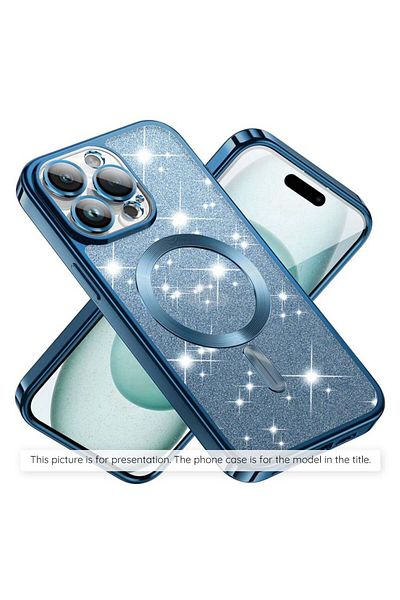 Techsuit Carcasă pentru Samsung Galaxy S25 - Techsuit Luxury Glitter MagSafe - Albastru deschis