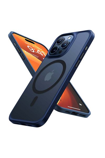 TORRAS Carcasă pentru iPhone 15 Pro - Seria Torras Guardian Magnetic - Albastru marin