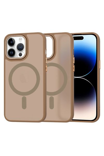 Techsuit IPhone 14 Pro Case - Techsuit HaloFrostÂ MagSafe Series - Sandstone Brown