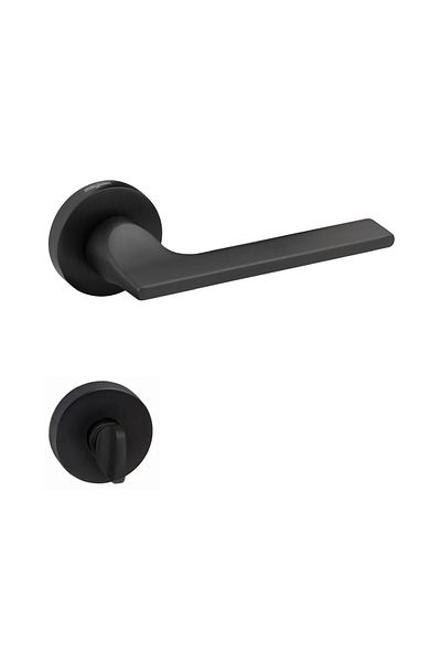 EYMEN YAPI Meysan Özlem Luxury Badge Door Handle Matte Black Wc
