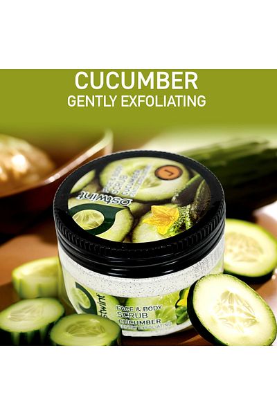 Ostwint Cucumber Exfoliating Scrub For Face And Body - 300ml