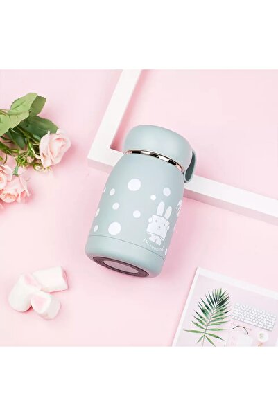 bebeLOGIC Termos cu senzor temperatura si afisaj LED pentru copii, otel inoxidabil, 320ml, albastru