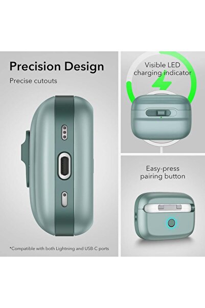 ESR Husă pentru Apple AirPods 4 - ESR Pulse Magnetic HaloLock - Albă