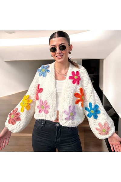Charme Elegant cardigan moher tricotat manual