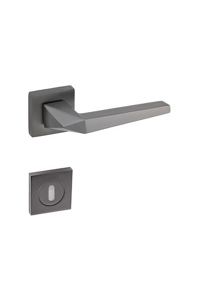 EYMEN YAPI Meysan Kübra Square Badge Room Door Handle Anthracite