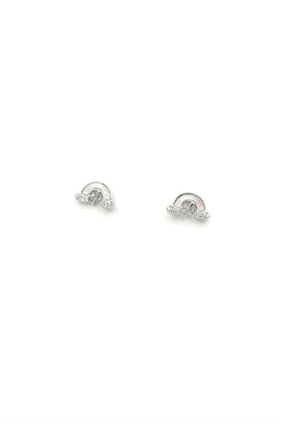 PRATİKOBA Silver Needle Rainbow Earrings - Silver