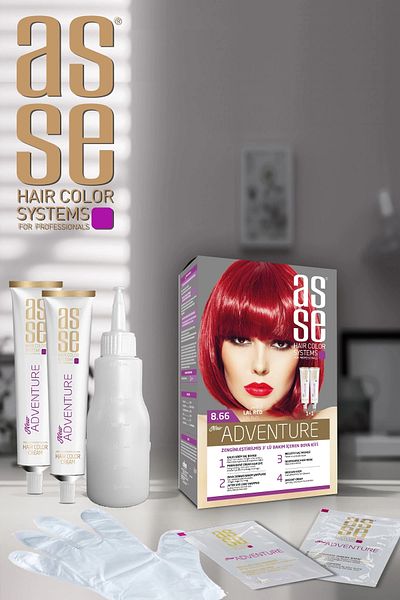 asse Vopsea de păr permanentă 8.66 Roșu Lal (LAL RED) 50 50ml