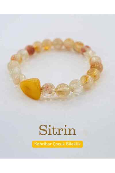 Mina Souvenir اسوارة اطفال من العنبر والحجر الطبيعي، اسوارة من الحجر الطبيعي،...