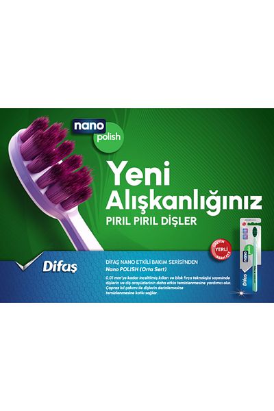 Difaş Nano Polish Medium Hard Toothbrush (2 Pieces)