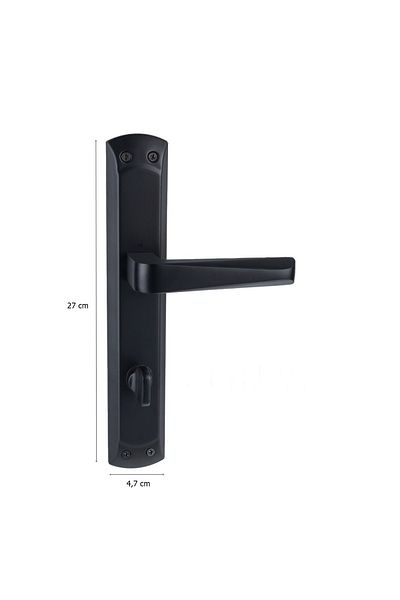EYMEN YAPI Arpat Rosa Grand Luxury Aluminum Door Handle Matte Black Wc