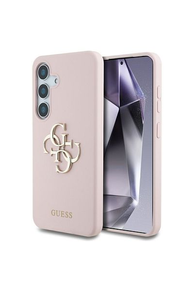 Guess Case for Samsung Galaxy S25 - Guess Silicone 4G Big Metal Logo (GUHCS25SS4SMDP) - Pink