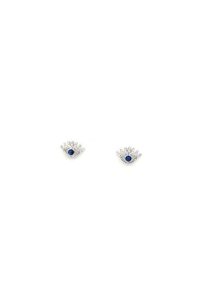 PRATİKOBA Silver Needle Eye Earrings - Silver