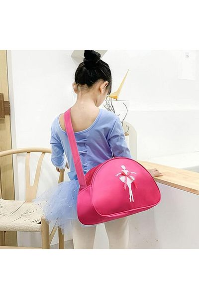 bebeLOGIC Ballet, dance, fitness bag for children, single shoulder strap, 35 x 21 x 12 cm, fuchsia