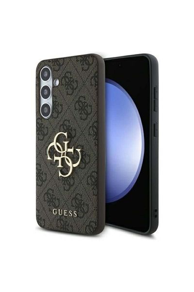 Guess Case for Samsung Galaxy S24 FE - Guess Hardcase 4G Big Logo (GUHCS24FE4GMGBR) - Brown