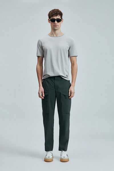 Lufian 111020259 Junya Ανδρικό T-Shirt Basic Ανδρικό T-shirt Μπεζ