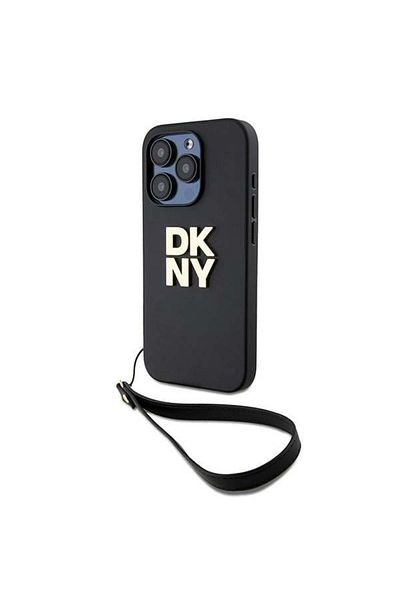 Dkny Husă pentru iPhone 15 Pro - DKNY Hardcase Strap Stock Logo (DKHCP15LPBSWSK) - Negru