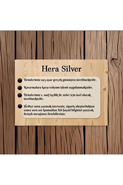 HERA SİLVER Altın Kaplama 925 Ayar Gümüş G Harfli Kolye