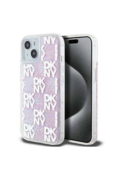 Dkny Carcasă pentru iPhone 15 - DKNY Hardcase cu sclipici lichid și multilogo...