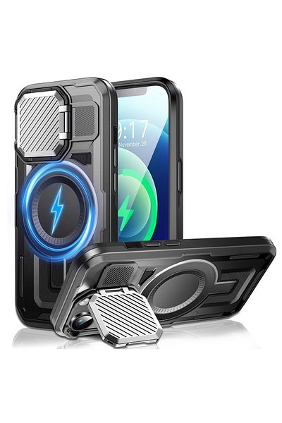 Techsuit IPhone 12 / iPhone 12 Pro Case - Techsuit CamVault MagSafe - Black