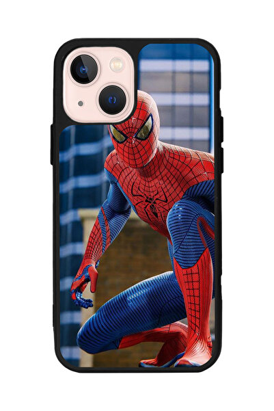 Aksel Kılıf متوافق مع هاتف Apple iPhone 14 Plus، مطبوع، أسود غير لامع، سيليكو...