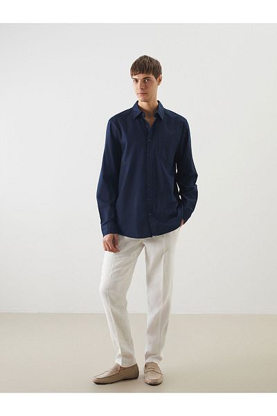 LC Waikiki Ανδρικό παντελόνι Slim Fit Line Blended