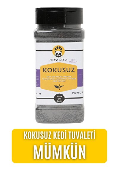 pawdaz Kokusuz - Aktif Karbon Ve Siyah Çay Özlü Kedi Kumu Kokusu Giderici (50...