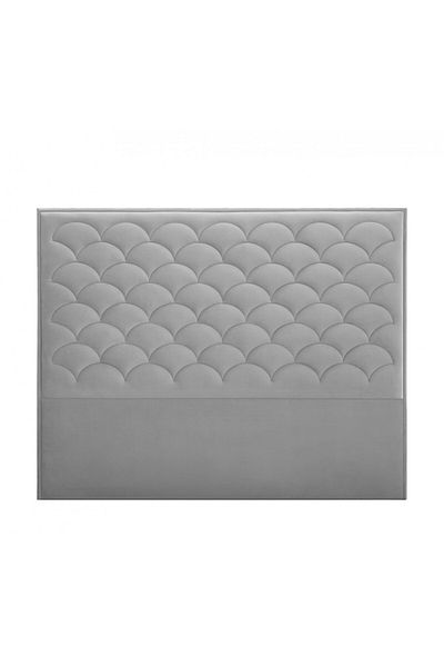 soufa dibaj H226 | Velvet headboard - Light Grey