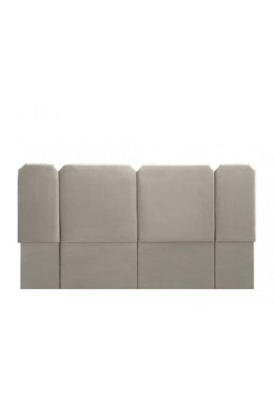 soufa dibaj H116 | Velvet headboard - Beige