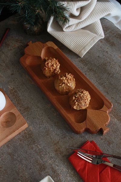 Teknofors 30 cm Wooden Spade Cheese Plate, Bread Plate, Presentation Plate, Cookie Plate