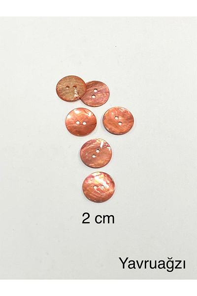 karantuhafiye Button / Colored Button / Set of 6 / Yavruağzı