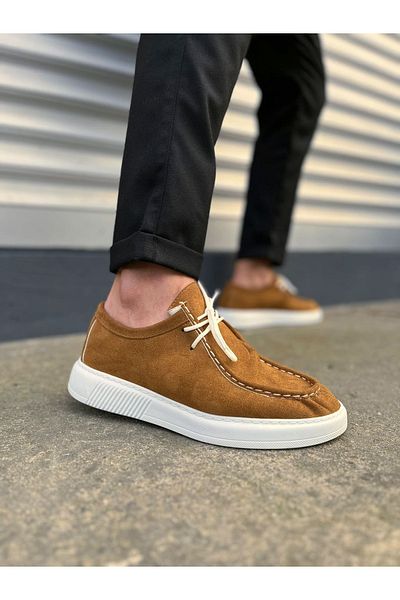 Joy Ayakkabı JY170 Tornado Lace-up Suede Ανδρικά καθημερινά αθλητικά κλασικά παπούτσια SBT - Tan