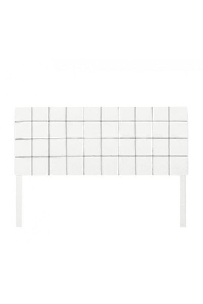 House One H118 | Velvet headboard - White