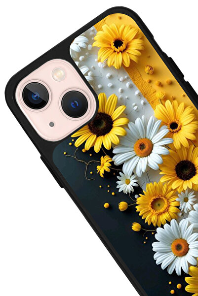 Aksel Kılıf Apple iPhone 14 Compatible Printed, Matte Black Color, Soft Silicone, Protector, Shock Absorbing Cover, Case