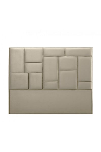 soufa dibaj H111 | Velvet headboard - Light Brown