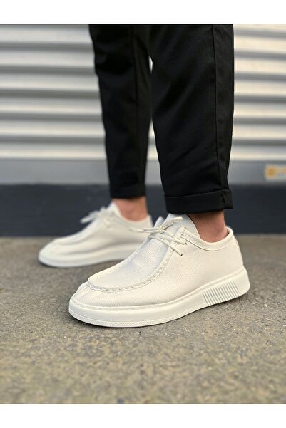 Kuşkaya Ticaret Jy170 Tornado Lace-Up Skin Men's Casual Sports Classic Shoes Cbt - White