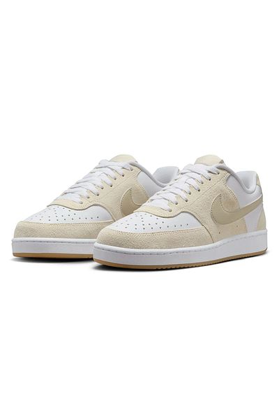 Nike Sports Shoes Court Vision Low Next Nature Unisex Suede Detailed Casual Sneaker