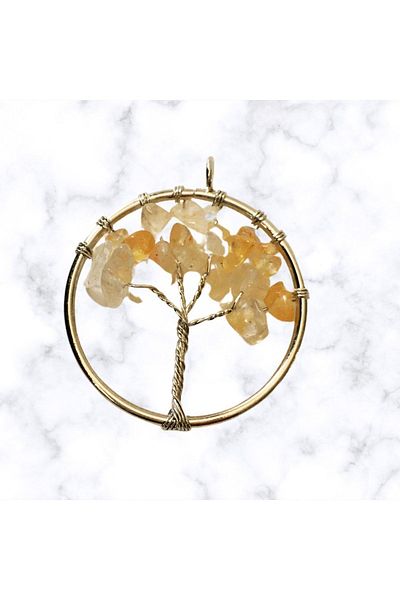 ayrestyle Citrine Tree of Life Money and Blessings Stone