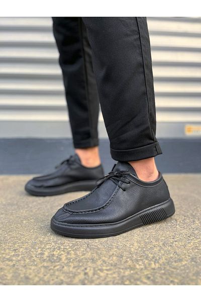 Joy Ayakkabı Jy170 Tornado Lace-Up Skin Men's Casual Sports Classic Shoes Cst - Black