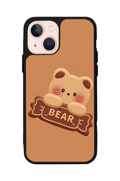 Aksel Kılıf متوافق مع هاتف Apple iPhone 14 Plus، مطبوع، أسود غير لامع، سيليكو...