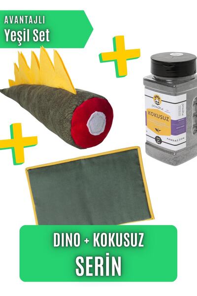 pawdaz Avantajlı Yeşil Set (serin - Dino - Kokusuz)